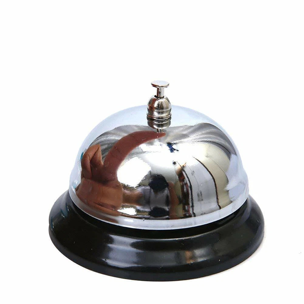 Campanello da tavolo in metallo con pulsante per suono ristorante, hotel, albergo
