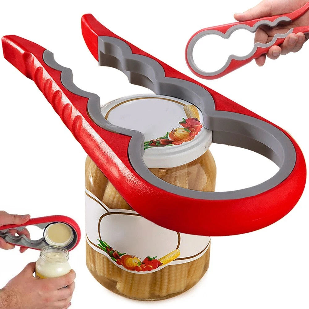 Apri barattolo a mano universale 4 in 1 antiscivolo, svita tappo