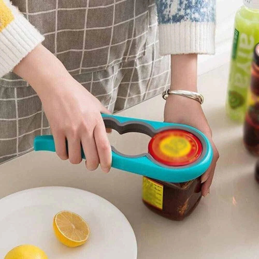 Apri barattolo a mano universale 4 in 1 antiscivolo, svita tappo