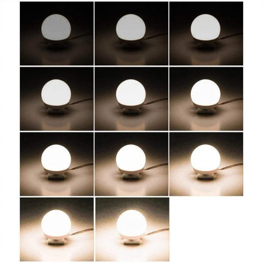 Luci da specchio trucco hollywood style, lampadine dimmerabili, 10 lampade