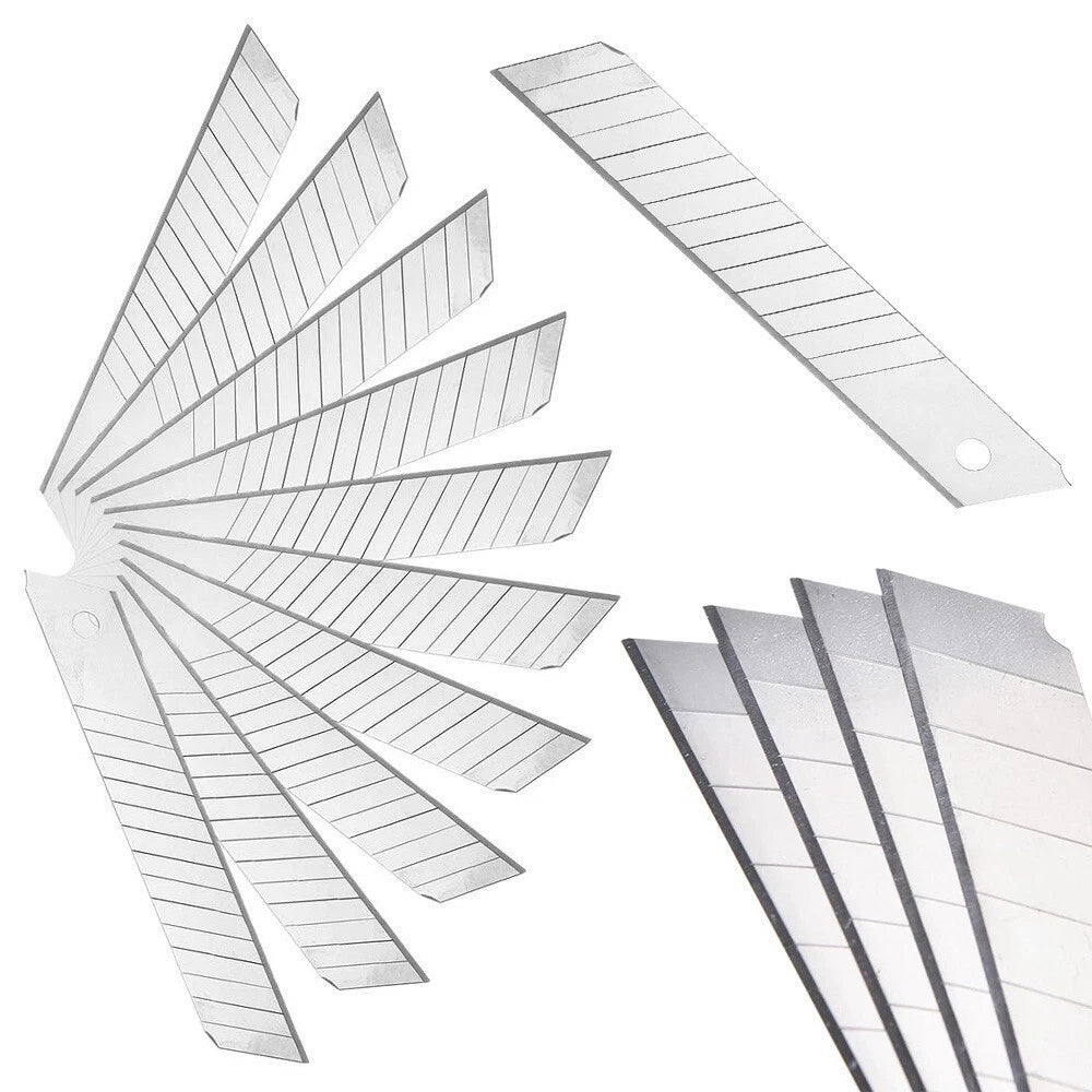 10 lame di ricambio per taglierino cutter 18 mm lama professionale in acciaio