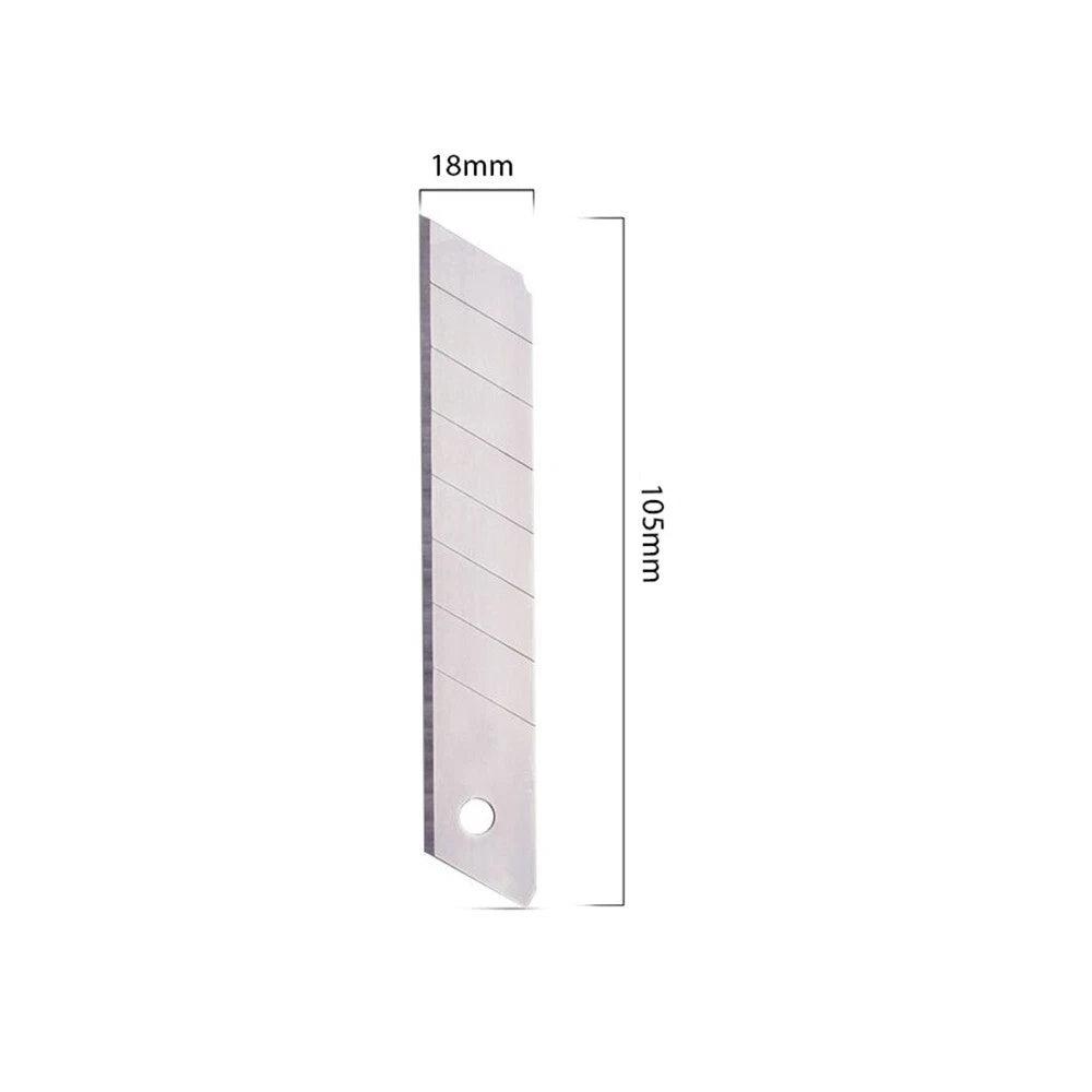 10 lame di ricambio per taglierino cutter 18 mm lama professionale in acciaio
