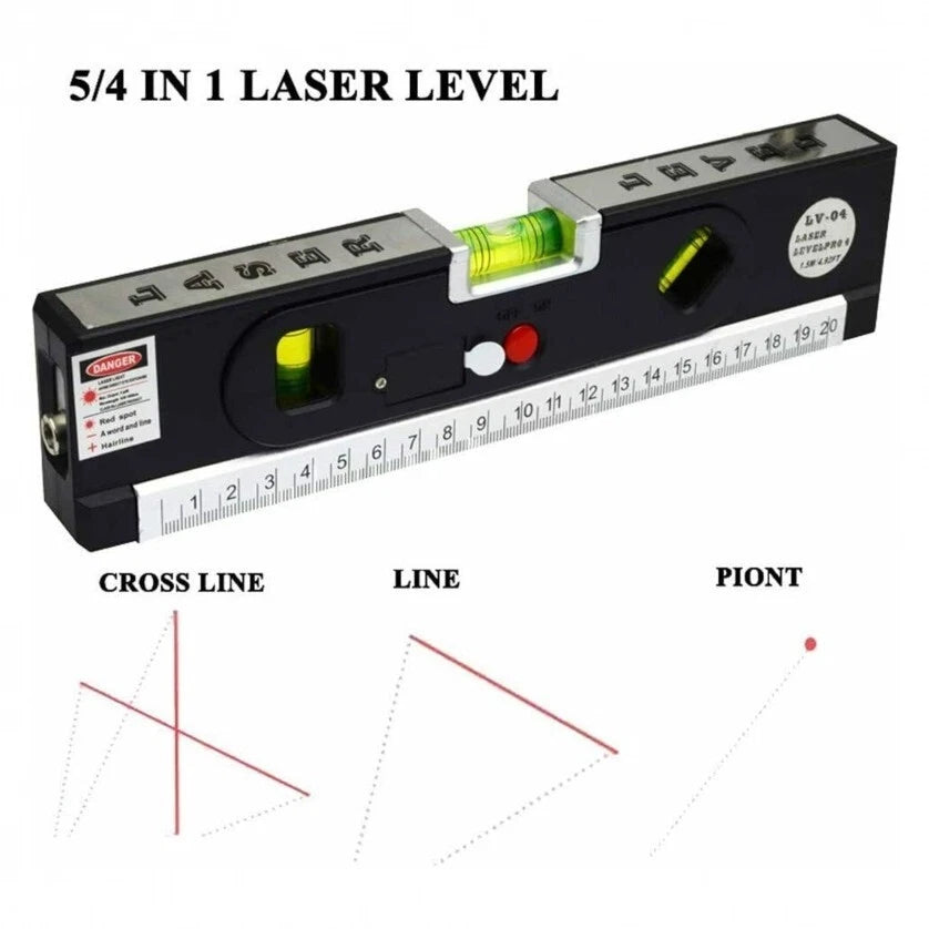 Livella laser 4 in 1 orizzonte o verticale metro misurazione livella bolla linee