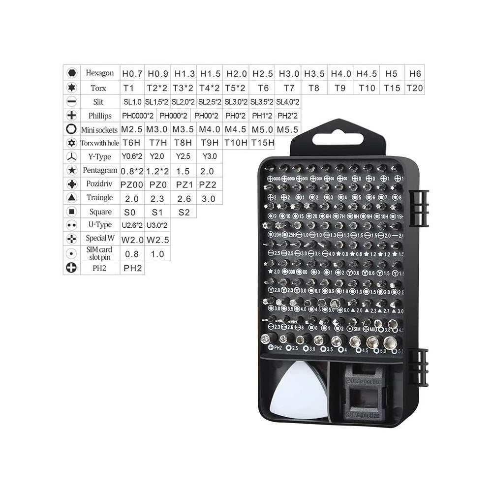 Set cacciaviti di precisione 115 in 1 magnetico riparazione smartphone orologi