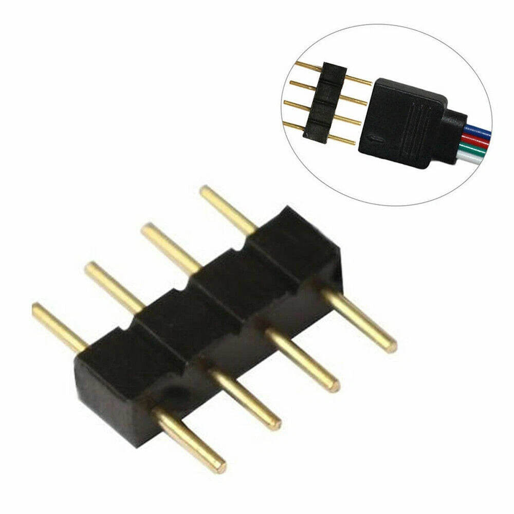 5 connettori maschio maschio 4 pin per strisce led rgb