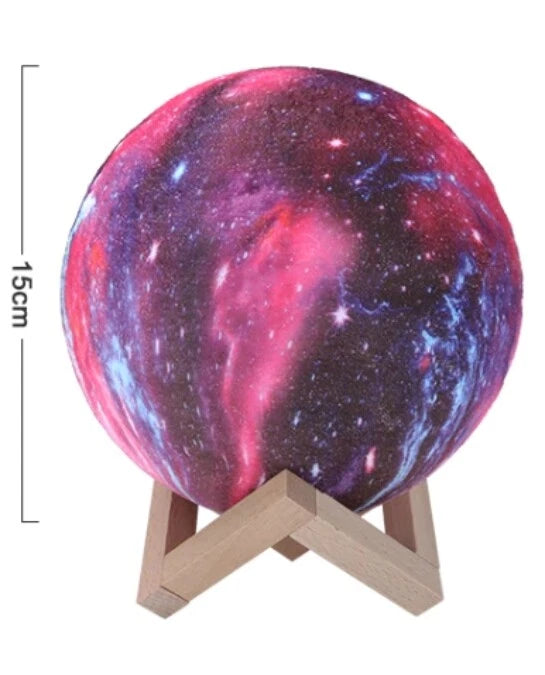 Lampada forma luna 3d luce usb rgb notte buio touch sensore comodino luce