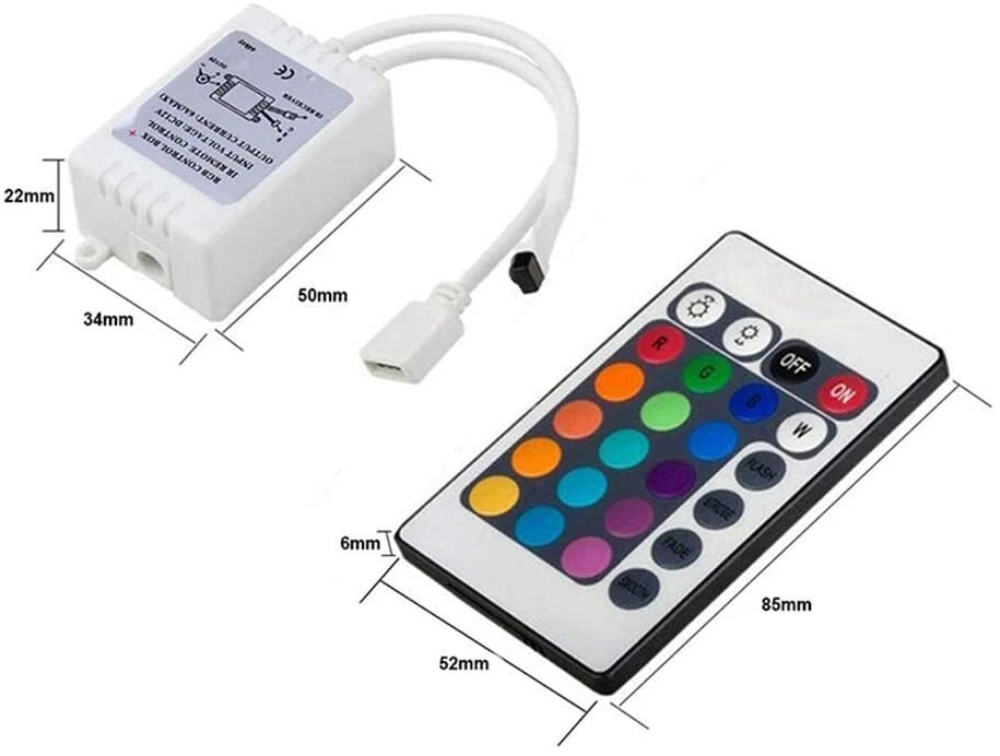 Centralina rgb controller ir infrarossi kit telecomando per strisce a led rgb 12