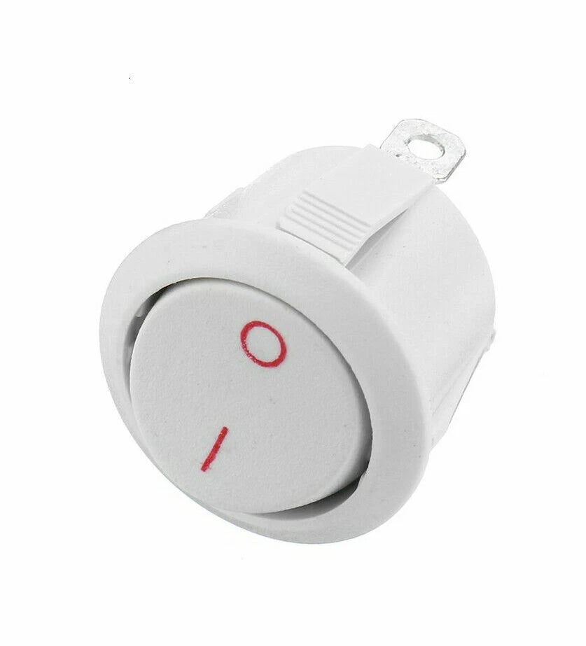 interruttore deviatore rotondo 23mm a 2 posizioni ON-OFF a bilanciere 250V 3A
