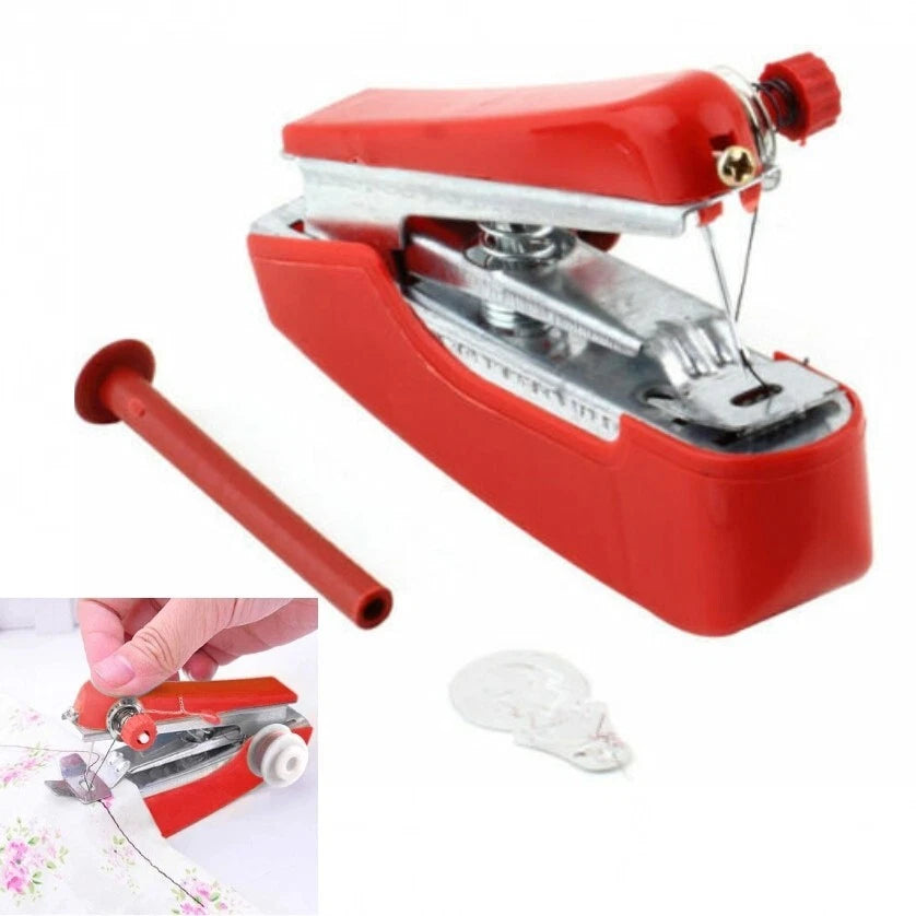 Mini macchina da cucire a mano portatile cucitrice per tessuti vestiti tende