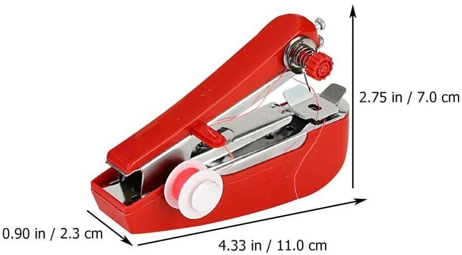 Mini macchina da cucire a mano portatile cucitrice per tessuti vestiti tende