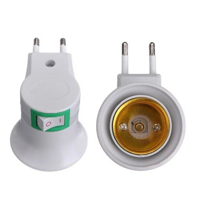 Portalampada adattatore e27 spina 220 volt con interruttore on off lampada