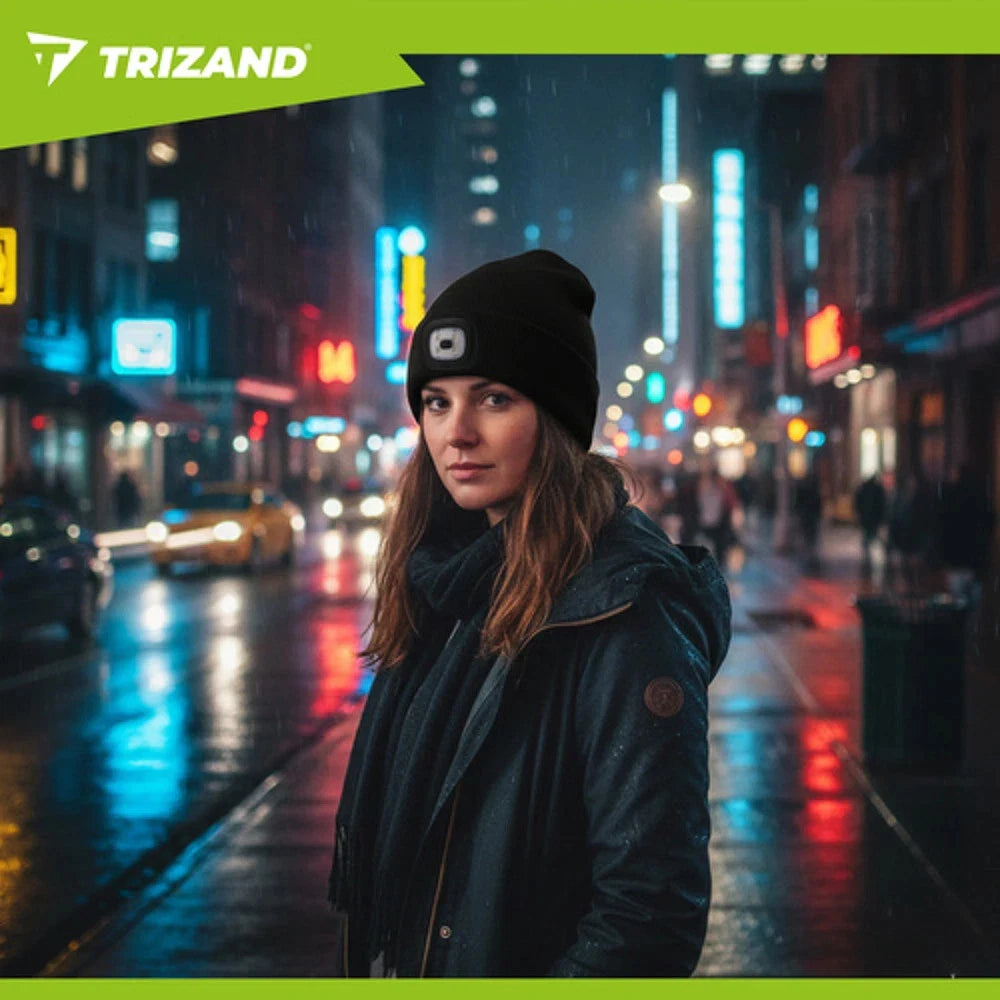 Cappello con Torcia LED Ricaricabile USB Berretto Invernale Running e Corsa