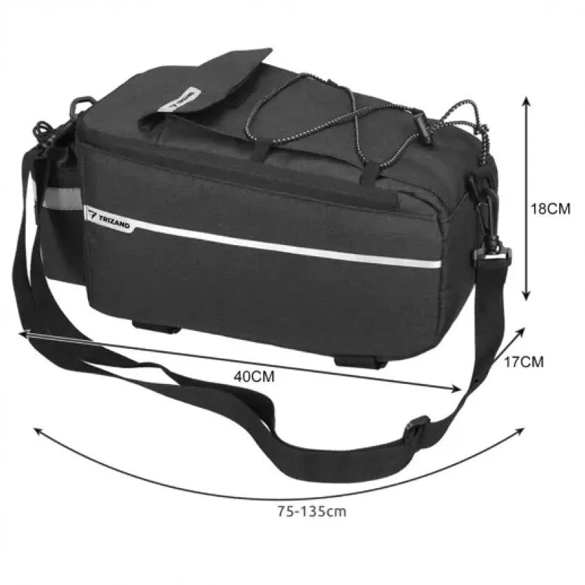 Borsa bici bicicletta portabagagli portapacchi tracolla trasporto impermeabile