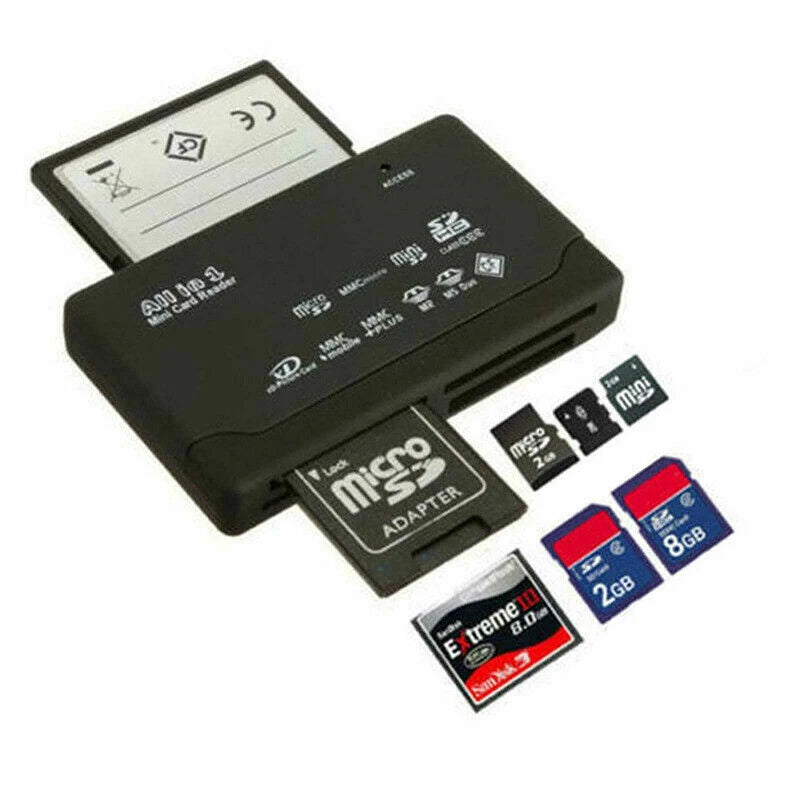 Lettore di schede memoria 26 in 1 usb 2.0 alta velocita cf, xd, sd, ms, sdhc