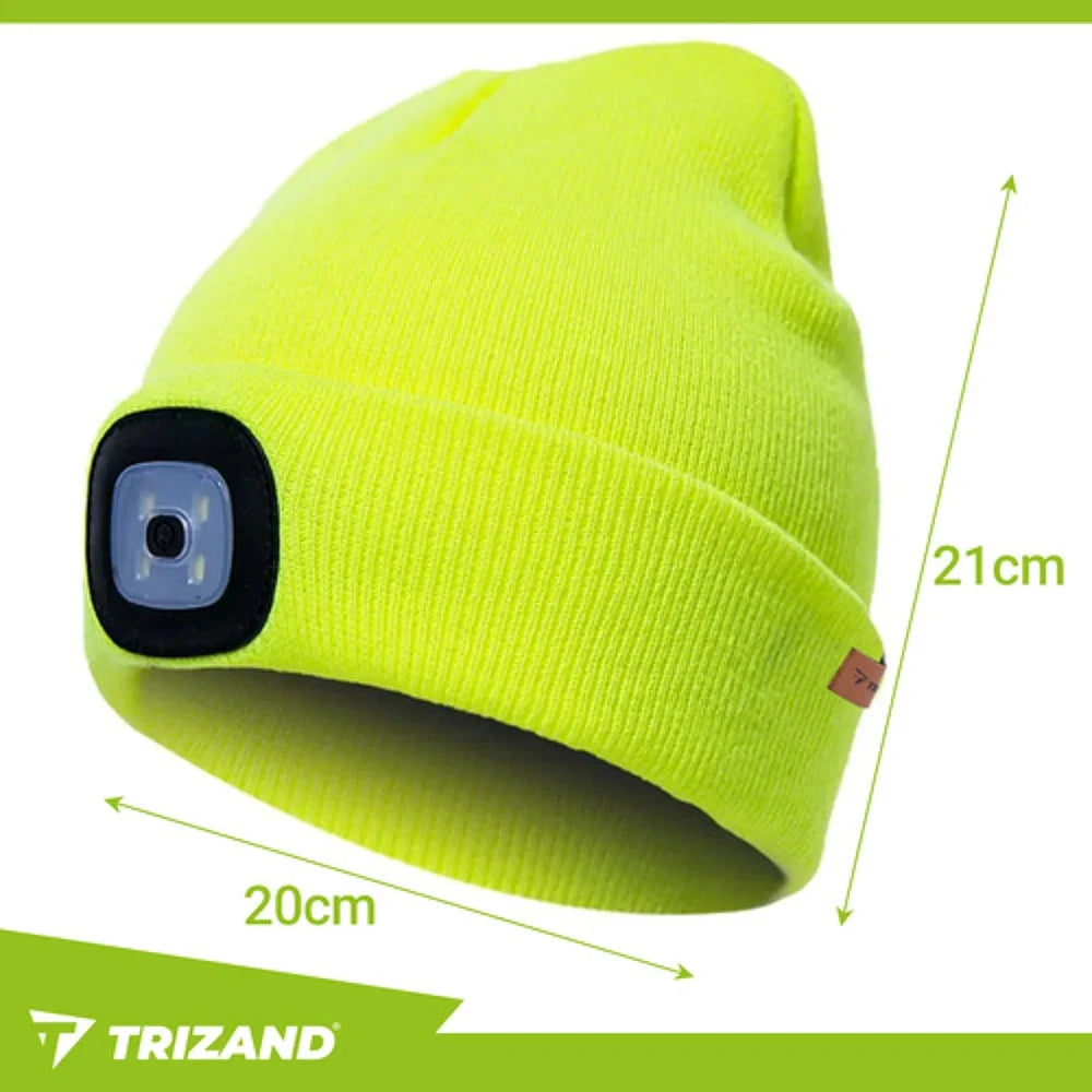 Cappello con Torcia LED Ricaricabile USB Berretto Invernale Running e Corsa
