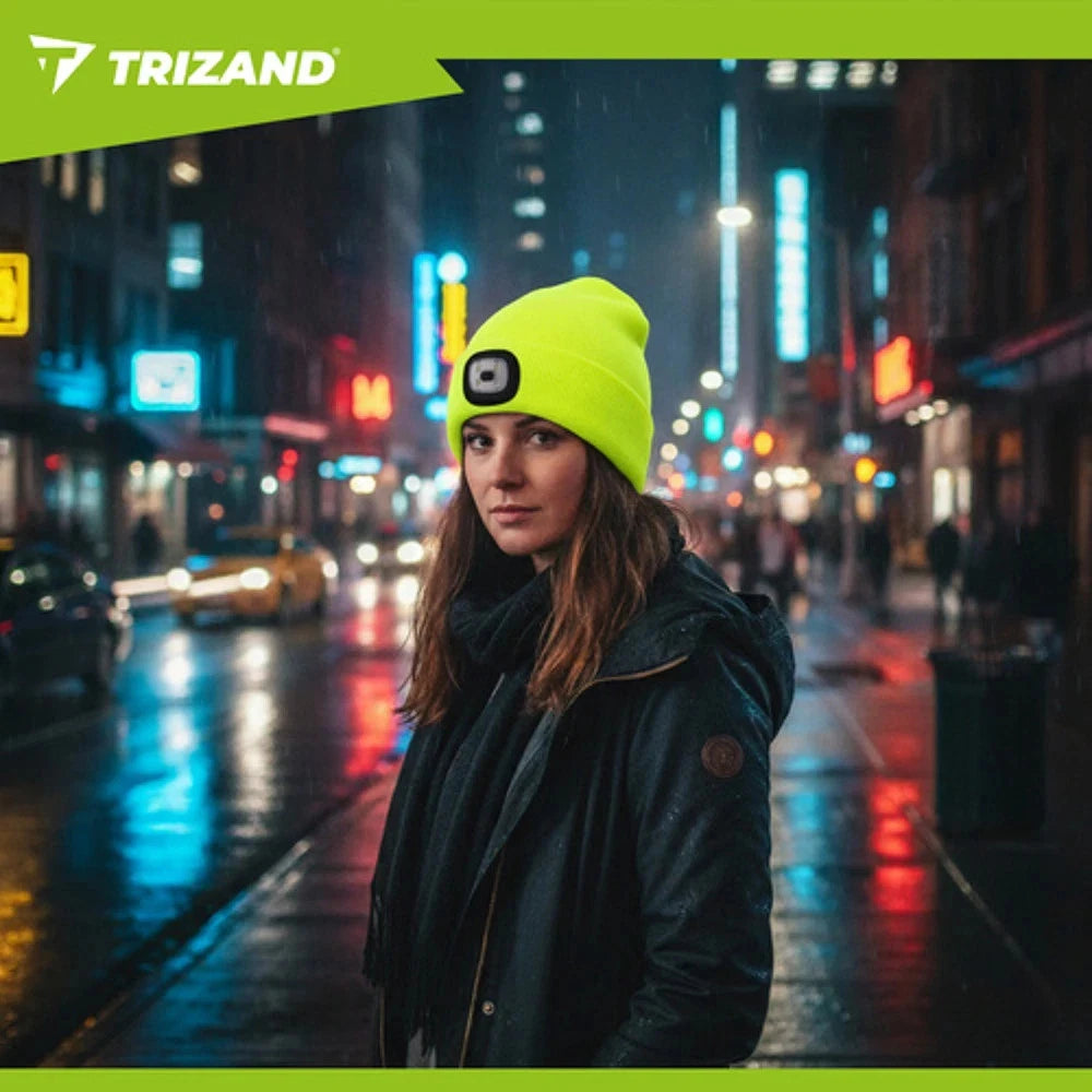 Cappello con Torcia LED Ricaricabile USB Berretto Invernale Running e Corsa