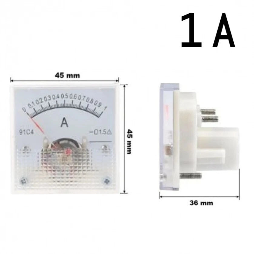 Amperometro Analogico DC da Pannello, Corrente Continua, Disponibile da 20mA a 200A