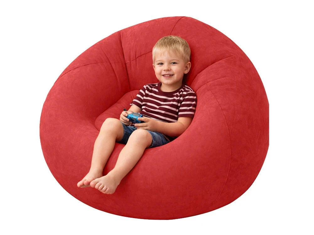Poltrona Gonfiabile 100Cm rosso Pouf Relax Da Interno Esterno Comodo Divano Casa