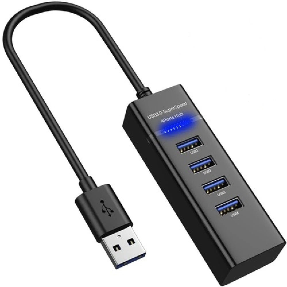 Hub usb 3.0 moltiplicatore 4 prese mutlipla per pc, notebook attacco usb