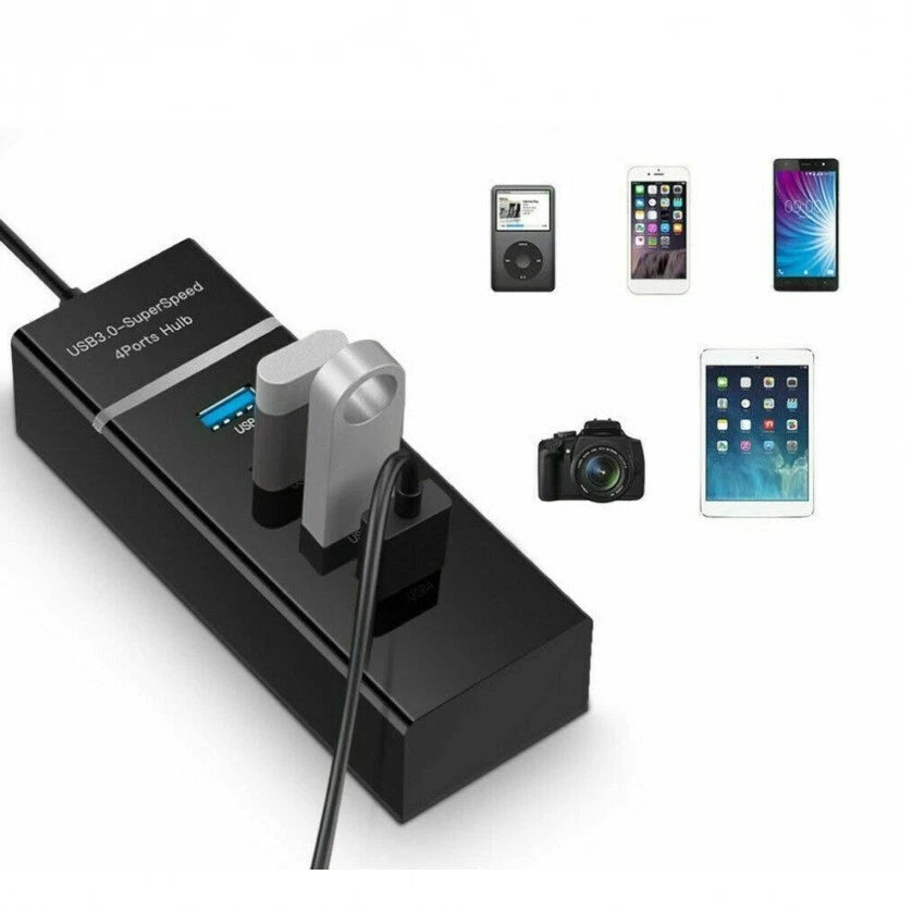 Hub usb 3.0 moltiplicatore 4 prese mutlipla per pc, notebook attacco usb