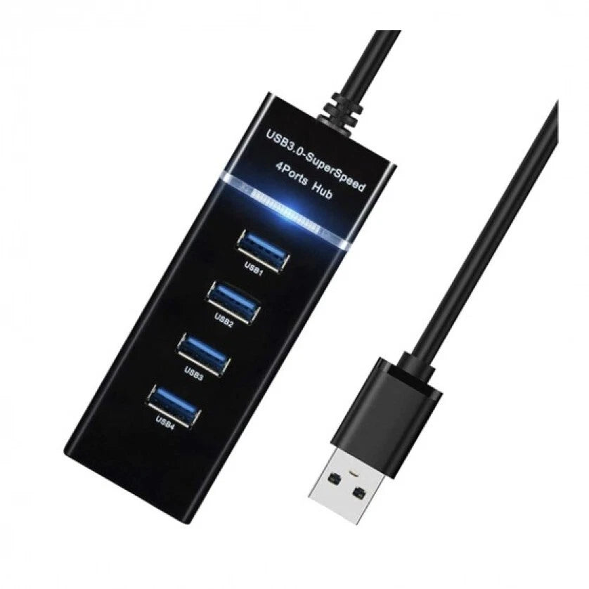 Hub usb 3.0 moltiplicatore 4 prese mutlipla per pc, notebook attacco usb