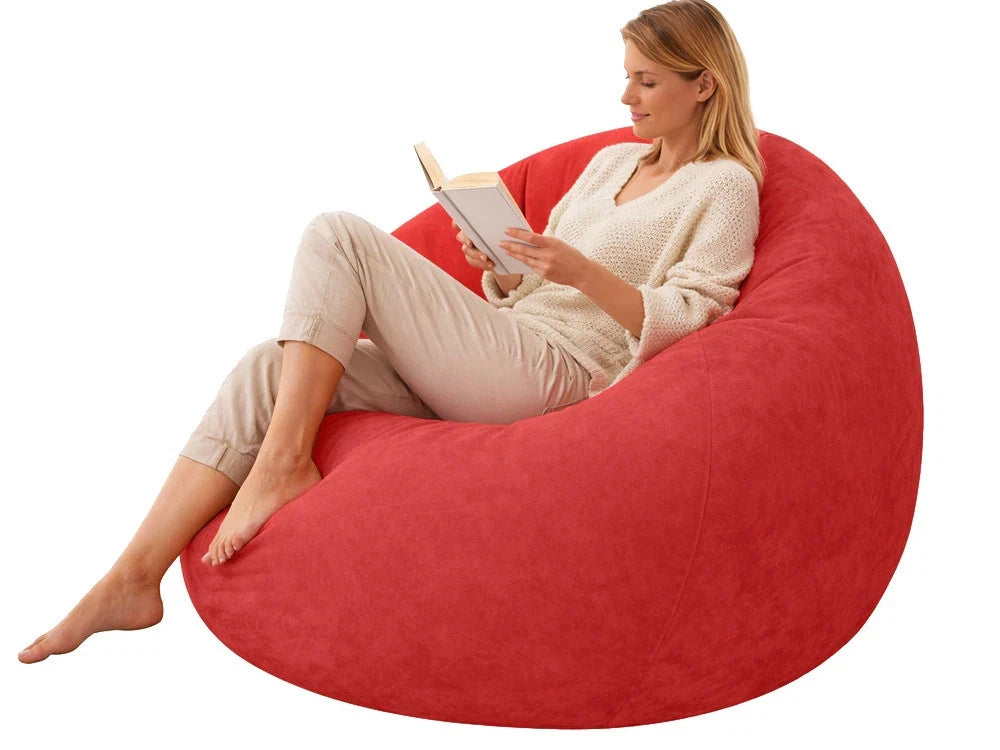 Poltrona Gonfiabile 100Cm rosso Pouf Relax Da Interno Esterno Comodo Divano Casa