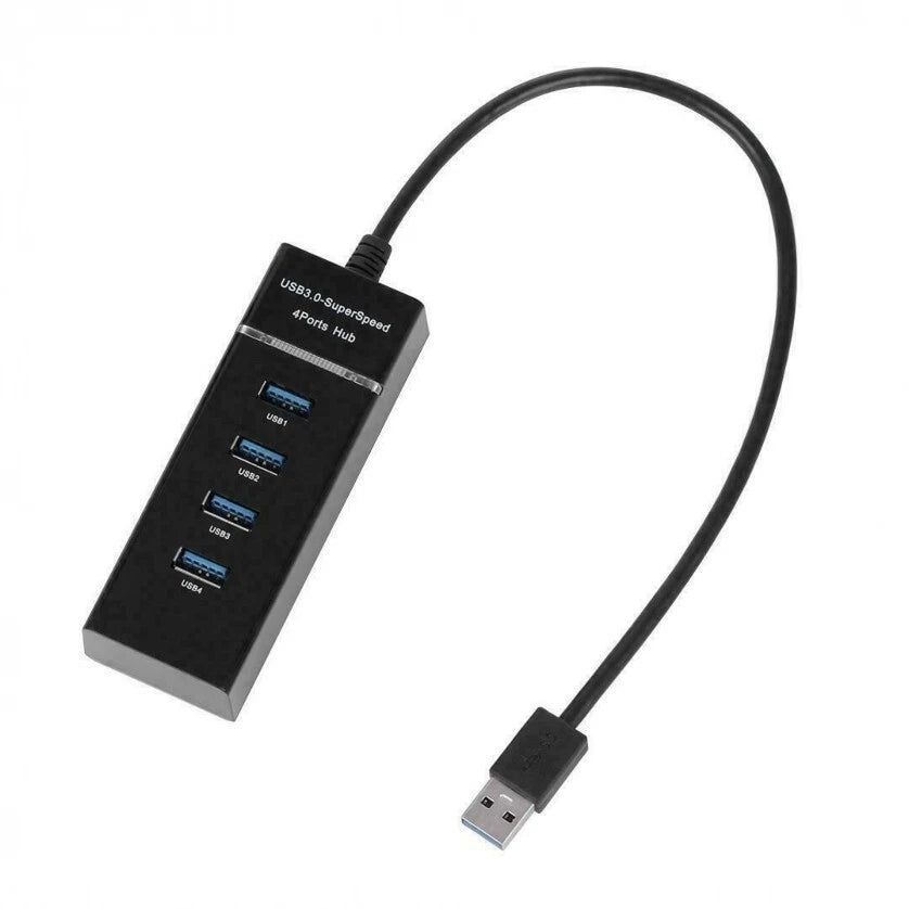 Hub usb 3.0 moltiplicatore 4 prese mutlipla per pc, notebook attacco usb