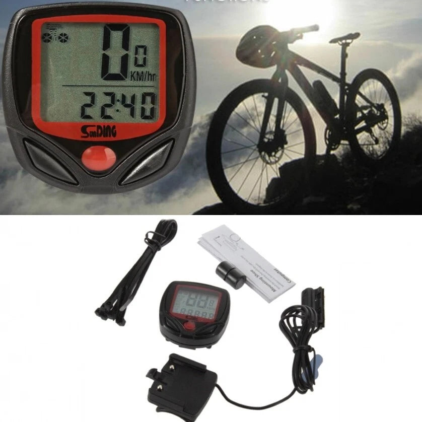 Contachilometri tachimetro da bici bicicletta digitale impermeabile conta km mtb