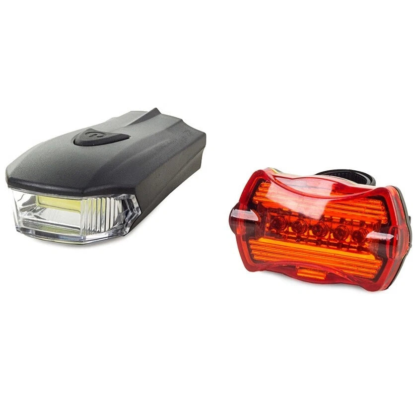 Kit Luci Bici LED Anteriore Barra + Posteriore 5 LED 7 Modalità, 12h+50h, Visibilità 1000m, Certificato CE