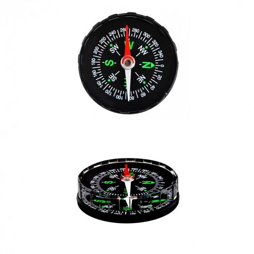 Bussola Tascabile Magnetica, Ago Bicolore, 8 Direzioni, Precisione 5°, Ø4cm 17g, per Trekking e Survival