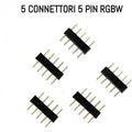 5 connettori maschio maschio 5 pin per strisce led rgbw