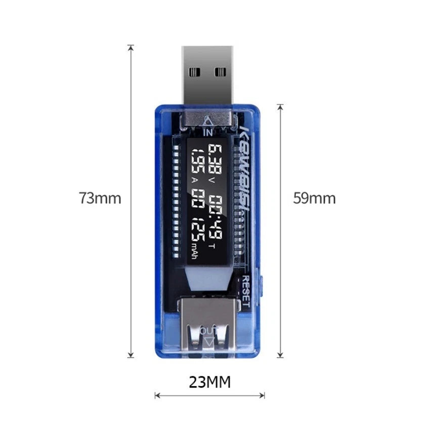 Tester usb rilevatore di tensione corrente carica batteria voltmetro amperometro