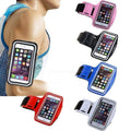 Fascia da Braccio Sportiva Porta Smartphone Universale fino 6,5", Neoprene Lycra, Striscia Riflettente, 7 Colori