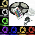 Striscia a led rgb 5 metri 300 smd 5050 bobina multicolor adesiva + alimentatore