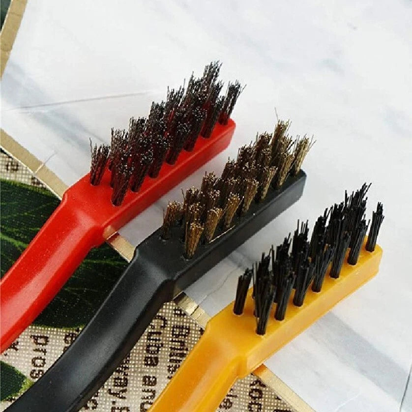 Spazzole in acciaio set 3 spazzole kit raschietti metallo rame, ferro, ottone