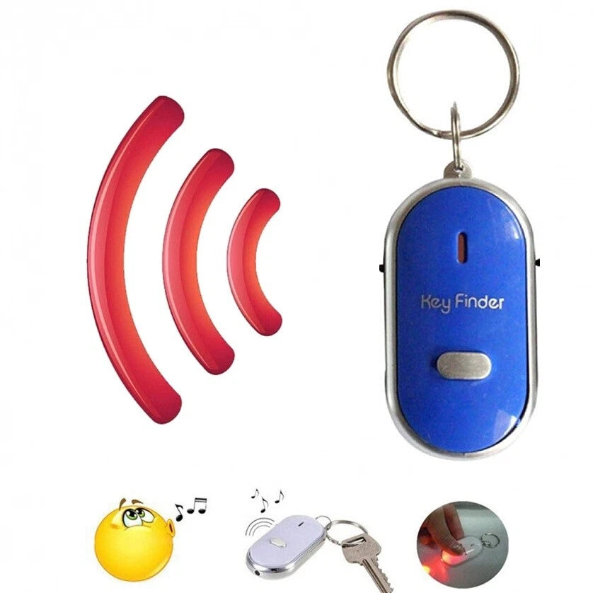 Localizzatore Portachiavi LED e Controllo Vocale, Portata 7m, Torcia LED Integrata, 4 Colori