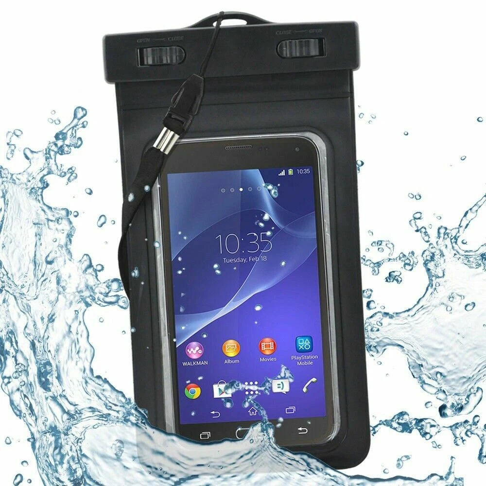 Custodia Impermeabile Universale Smartphone fino a 6", Profondità 10m, Touchscreen, Bussola, Cordino e Fascia