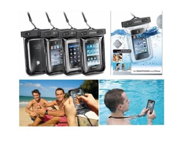 Custodia Impermeabile Universale Smartphone fino a 6", Profondità 10m, Touchscreen, Bussola, Cordino e Fascia