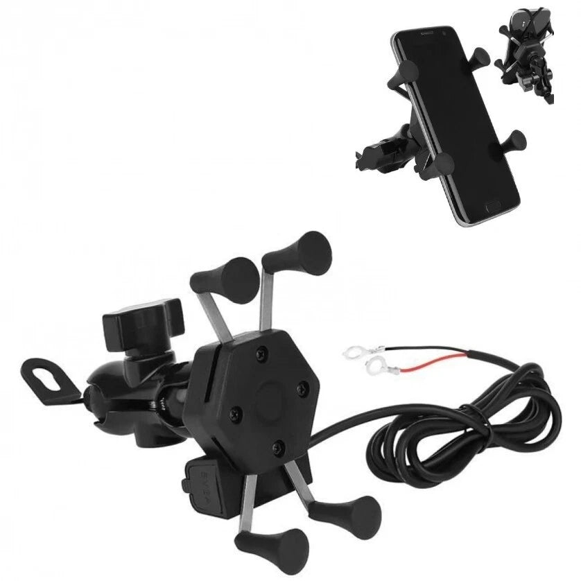 Porta Cellulare Universale per Moto e Scooter con Ricarica USB, Supporto Smartphone e GPS