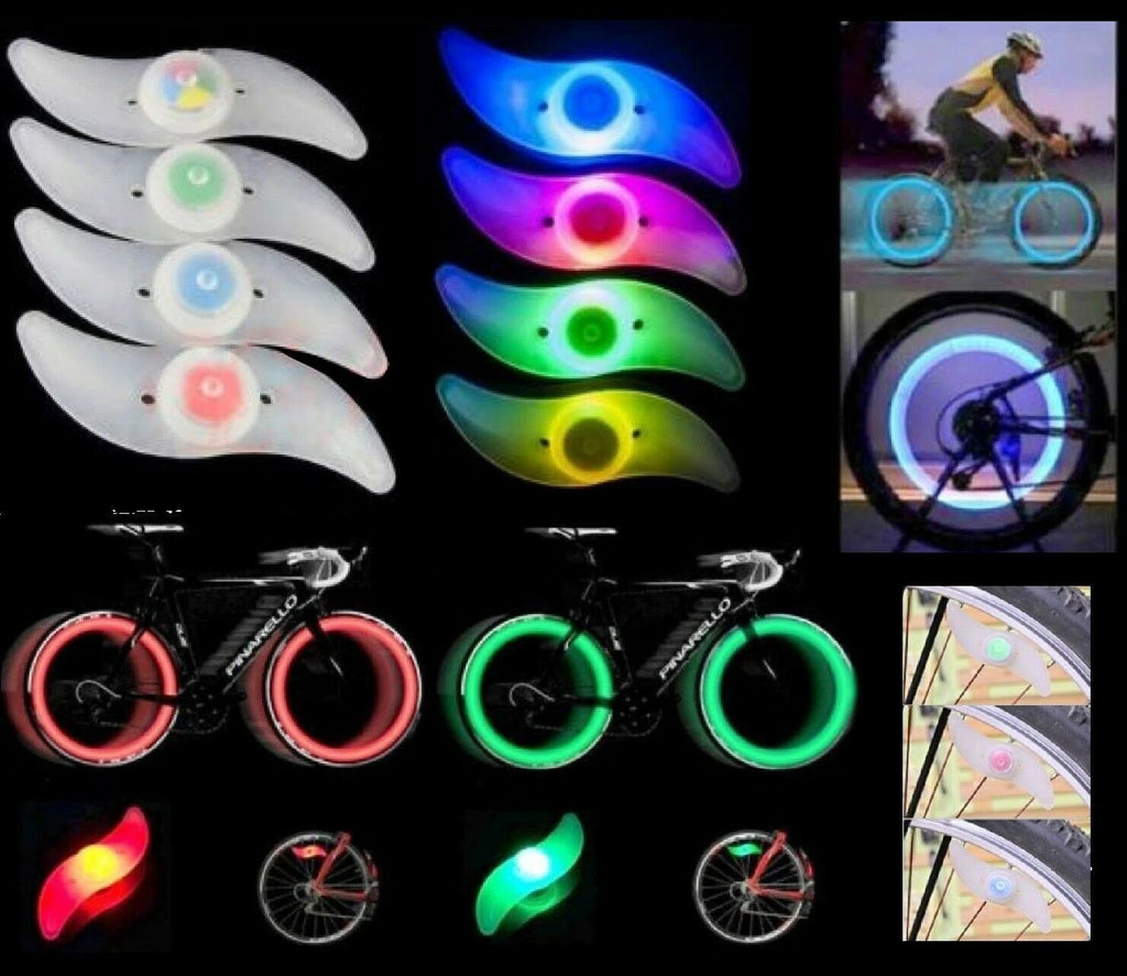 Luce led raggi ruota bicicletta universale segnalatore notturno spia visibilita'