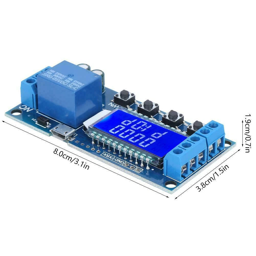 5V interruttore Relè Modulo temporizzazione LCD di circuito timer acc. spegn.