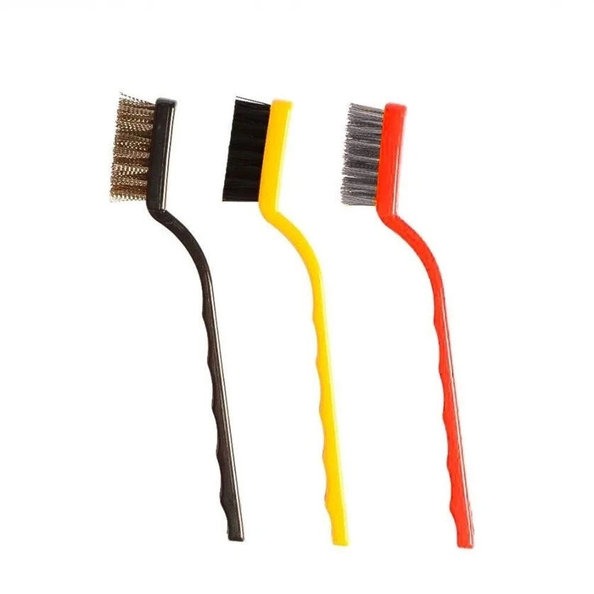 Spazzole in acciaio set 3 spazzole kit raschietti metallo rame, ferro, ottone