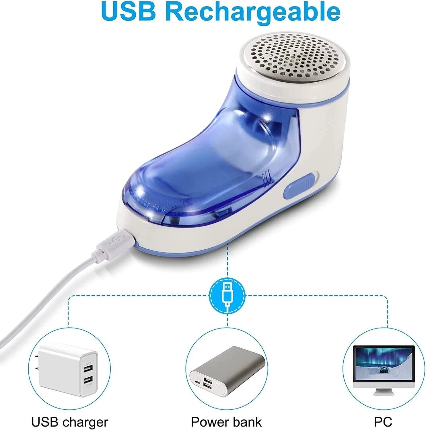 Levapelucchi elettrico ricaricabile portatile, pelucchi maglioni spazzola pelucchi