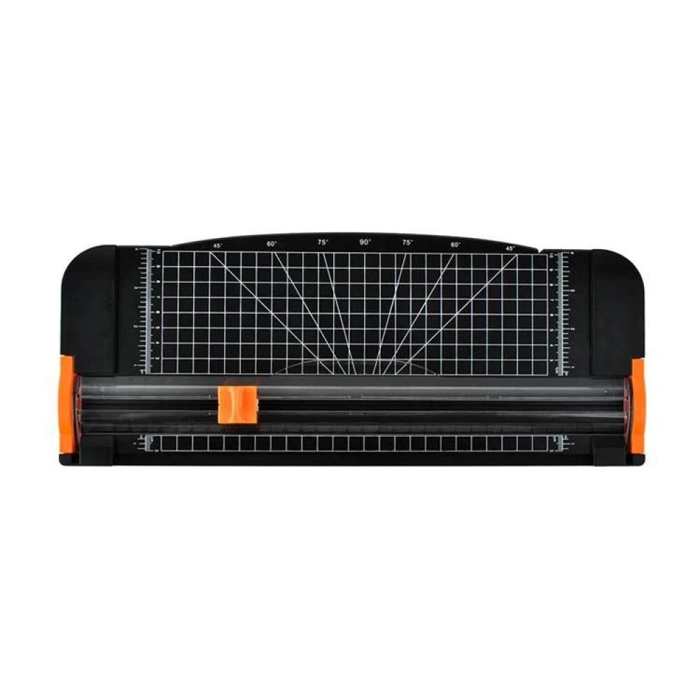 Taglierina a Ghigliottina Formato A3, 12 Fogli 80g/m², Scala cm/Pollici, Angoli 45-90°, Lama Intercambiabile