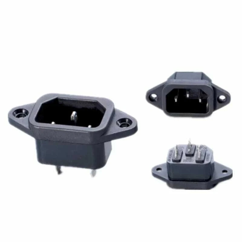 Connettore spina vde maschio iec c14 pannello tripolare 3 poli