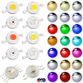 Chip led da 1w varie colorazioni UV, IR, RGB, alta luminosità 600mA 3V 3.6V