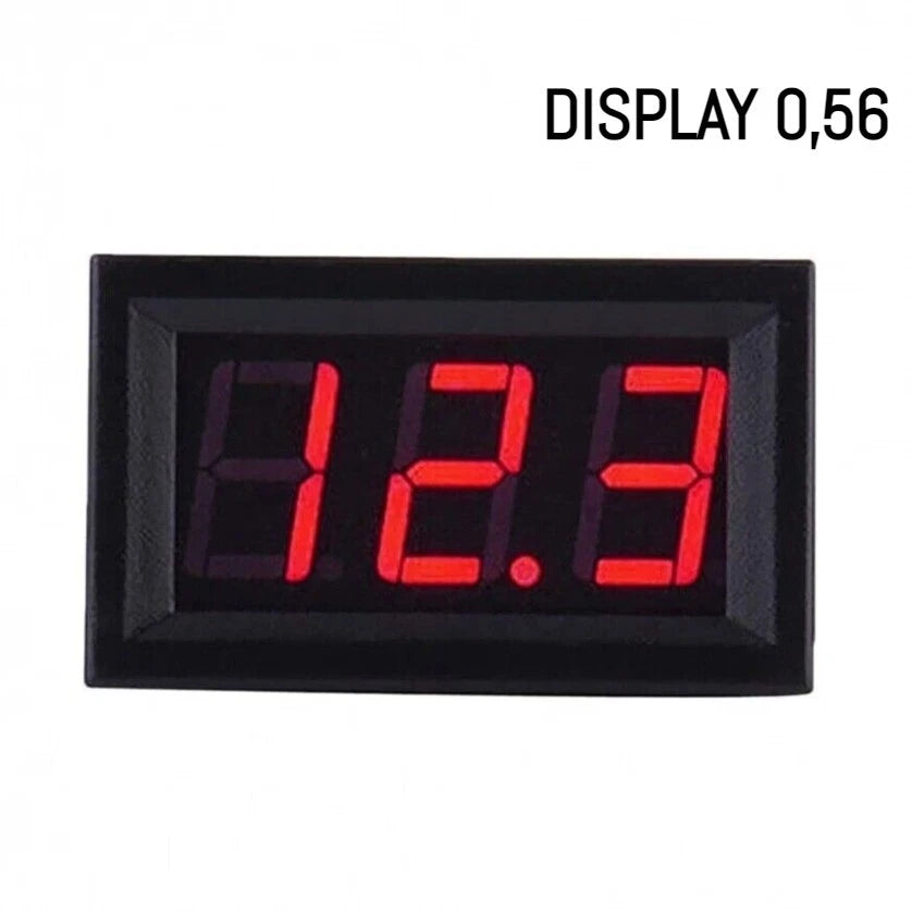 Voltmetro digitale 4,5-30v led rosso, per pannello auto,moto,camper,imbarcazioni