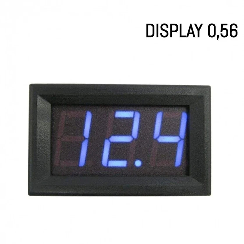 Voltmetro digitale 4,5-30v led blu, per pannello auto,moto,camper,imbarcazioni
