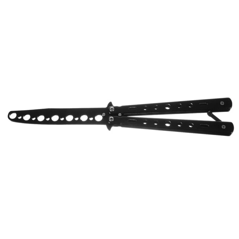 Coltello a farfalla in metallo senza lama allenamento esercitazione pieghevole