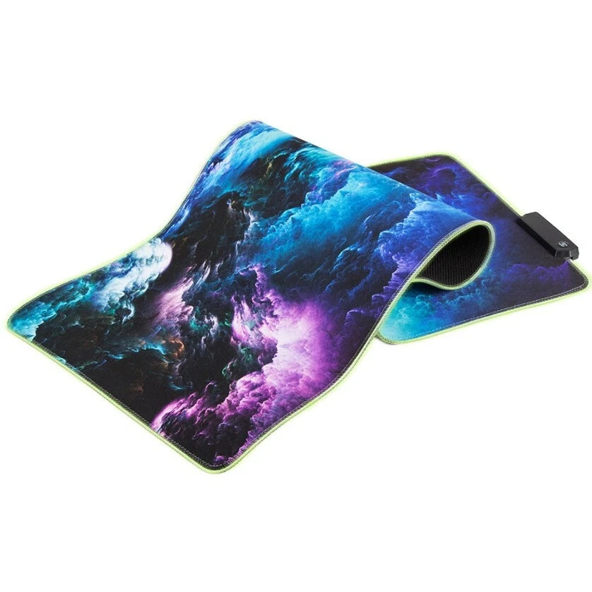 Tappetino mouse gaming led illuminato rgb 800x300 mm pc mous pad apple mac